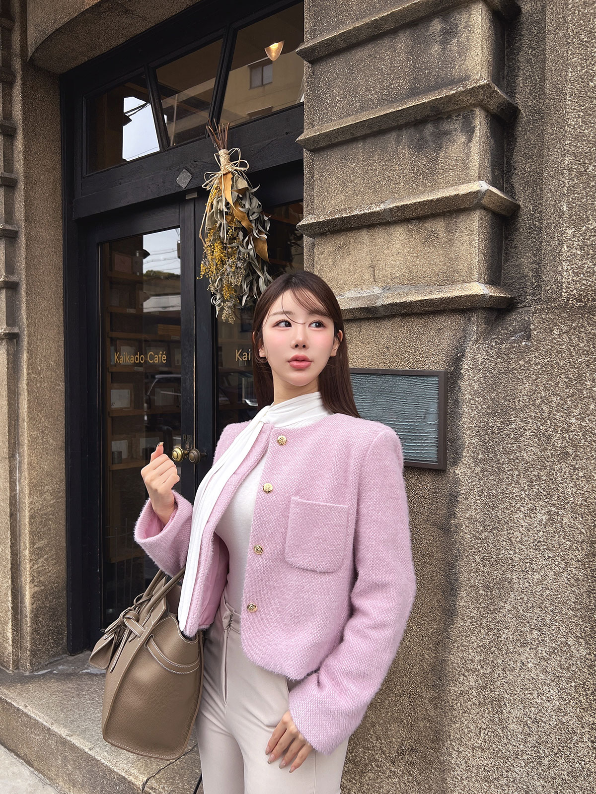 クン mindeulleツイードジャケット カラー: