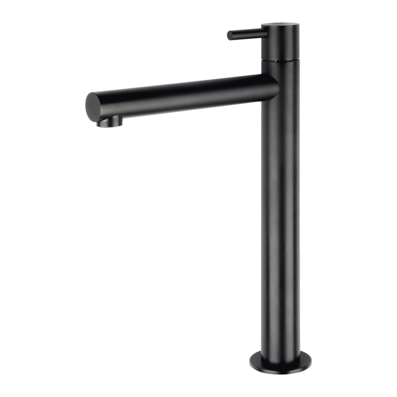 洗面水栓 TT-4：ストレート単水栓トール ブラック | KB-PT011-39-G141