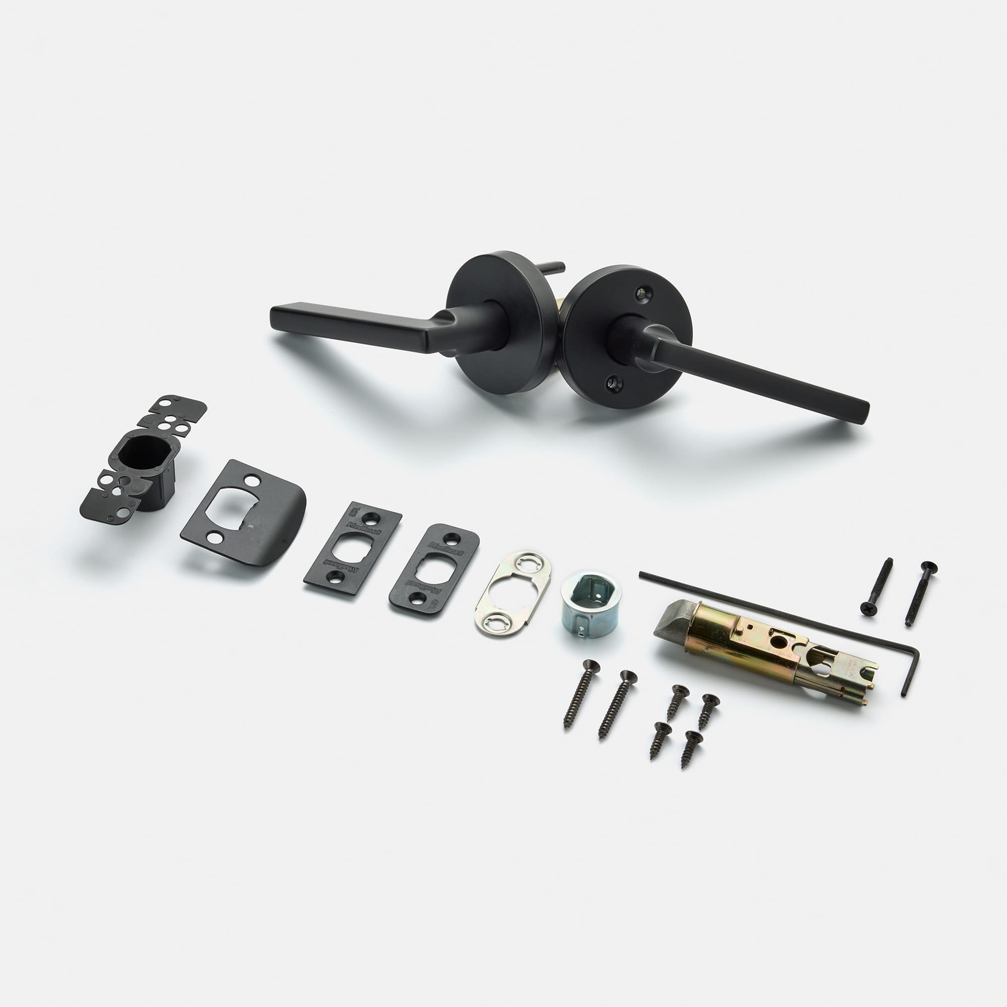 空錠ドアパーツ フラットハンドル マットブラック 空錠 | PS-HD020-12