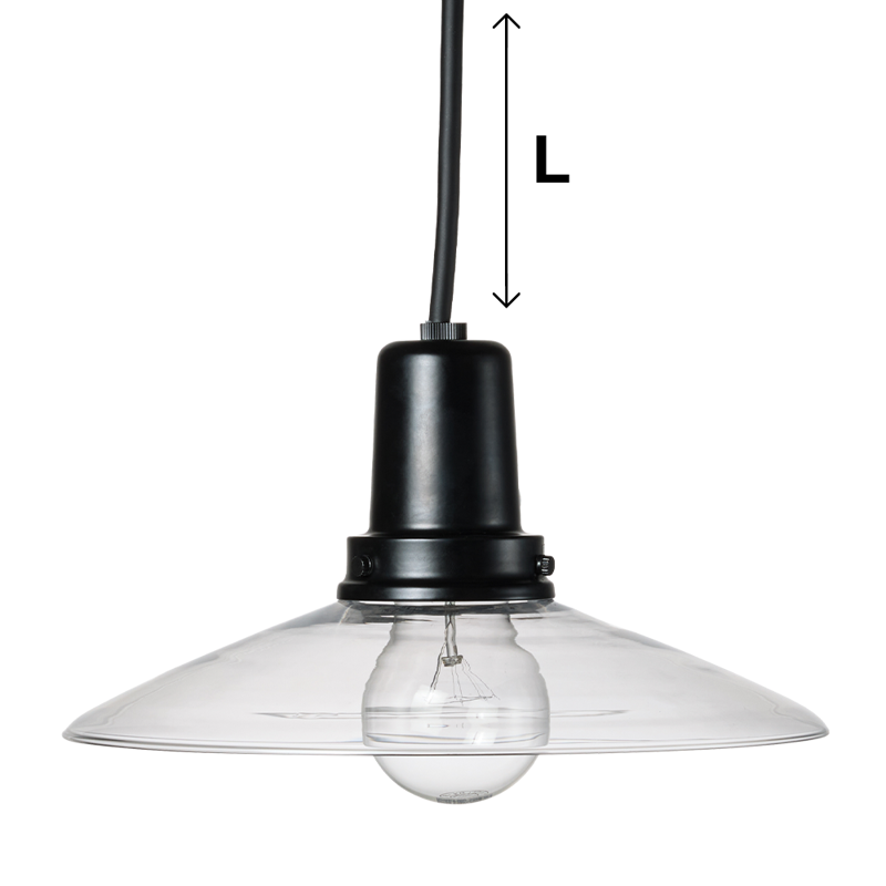 レトロペンダントライト 乳白×ブラック | LT-PD014-03-G141