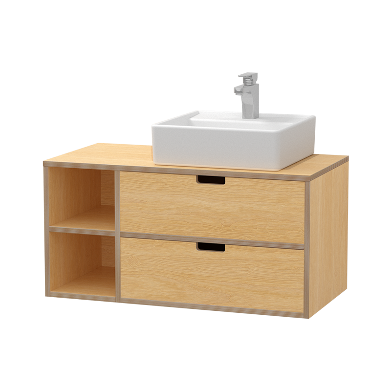 プライウッド洗面台 W900 引き出し 右 ホワイト | KB-PR019-09-G173