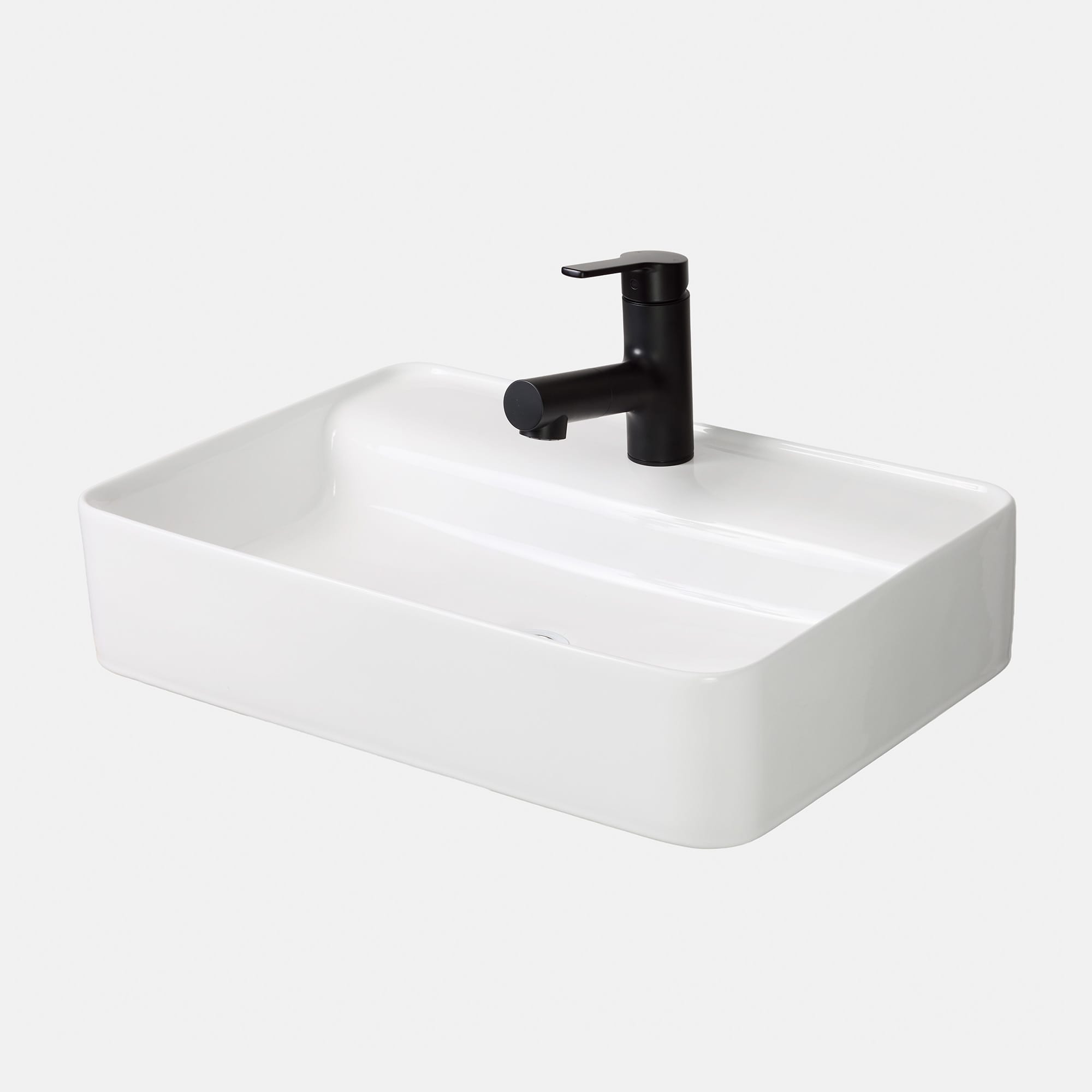 洗面水栓 SK-12：ストレートホース混合栓 ブラック | KB-PT011-44-G201