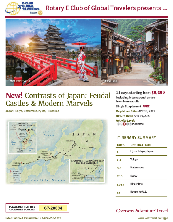 Another Opportunity to Visit Japan – Rotary Global Travelers Club