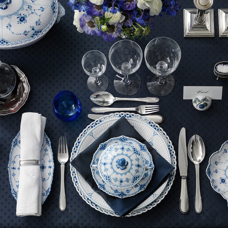 ブルーフルーテッド フルレース プレート 27cm|ロイヤル