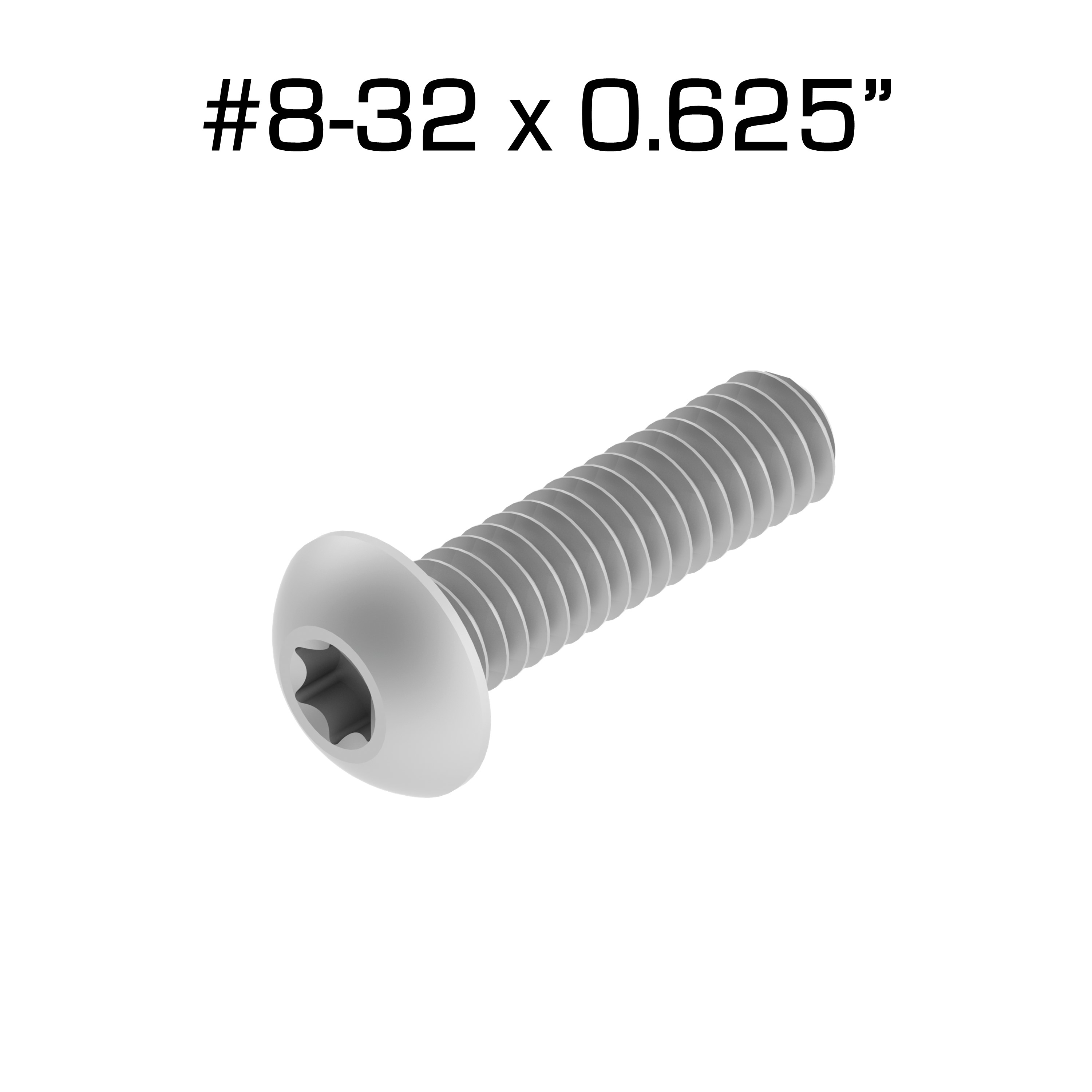 Star Drive Screws, 8-32 x 0.625