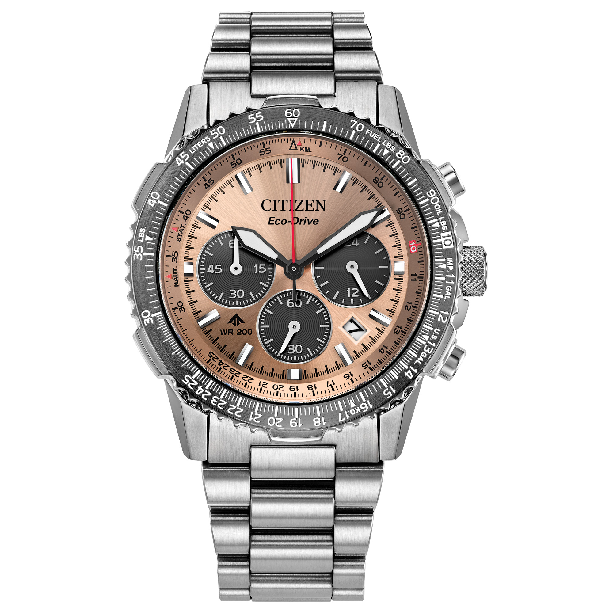 Citizen Men's Promaster Navihawk Chronograph Copper Dial Stainless