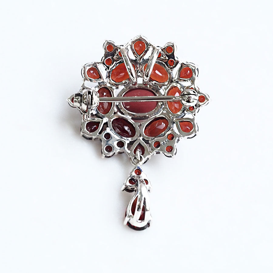 SV ガーネット アンティークスタイルブローチペンダント – 碌山ショップ