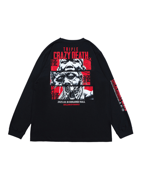 CRAZY FEST】TRIPLE CRAZY DEATH LONG SLEEVE / BLACK - WEB STORE