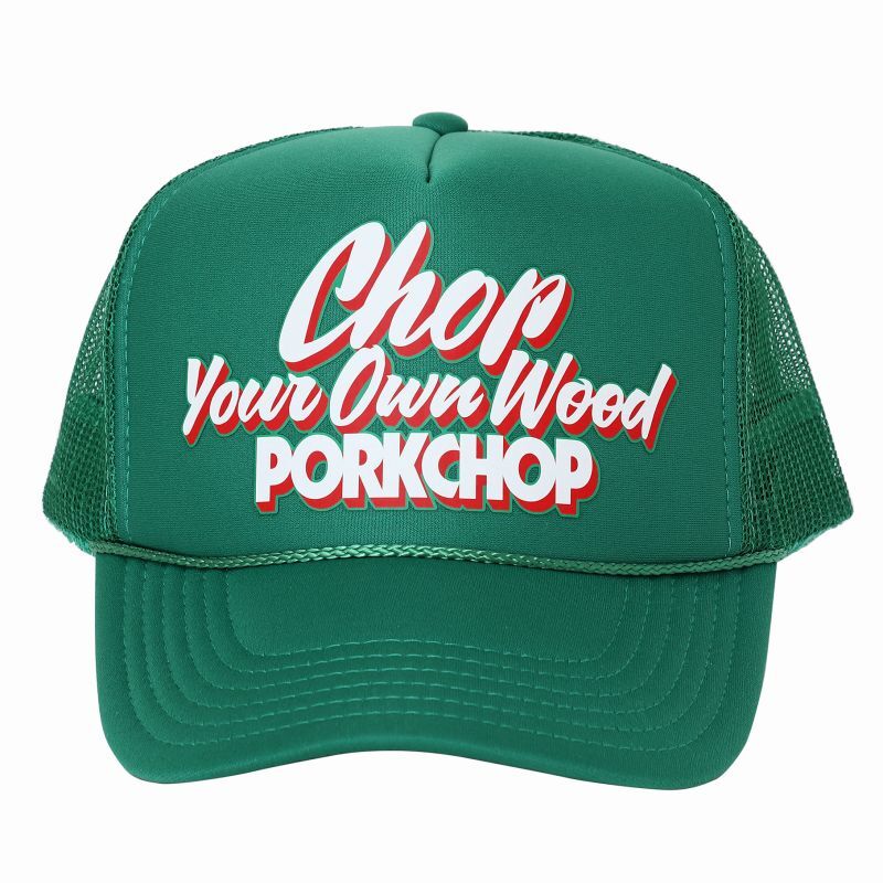 PORKCHOP GARAGE SUPPLY CHOP YOUR OWN WOOD CAP (KELLY GREEN) P0279