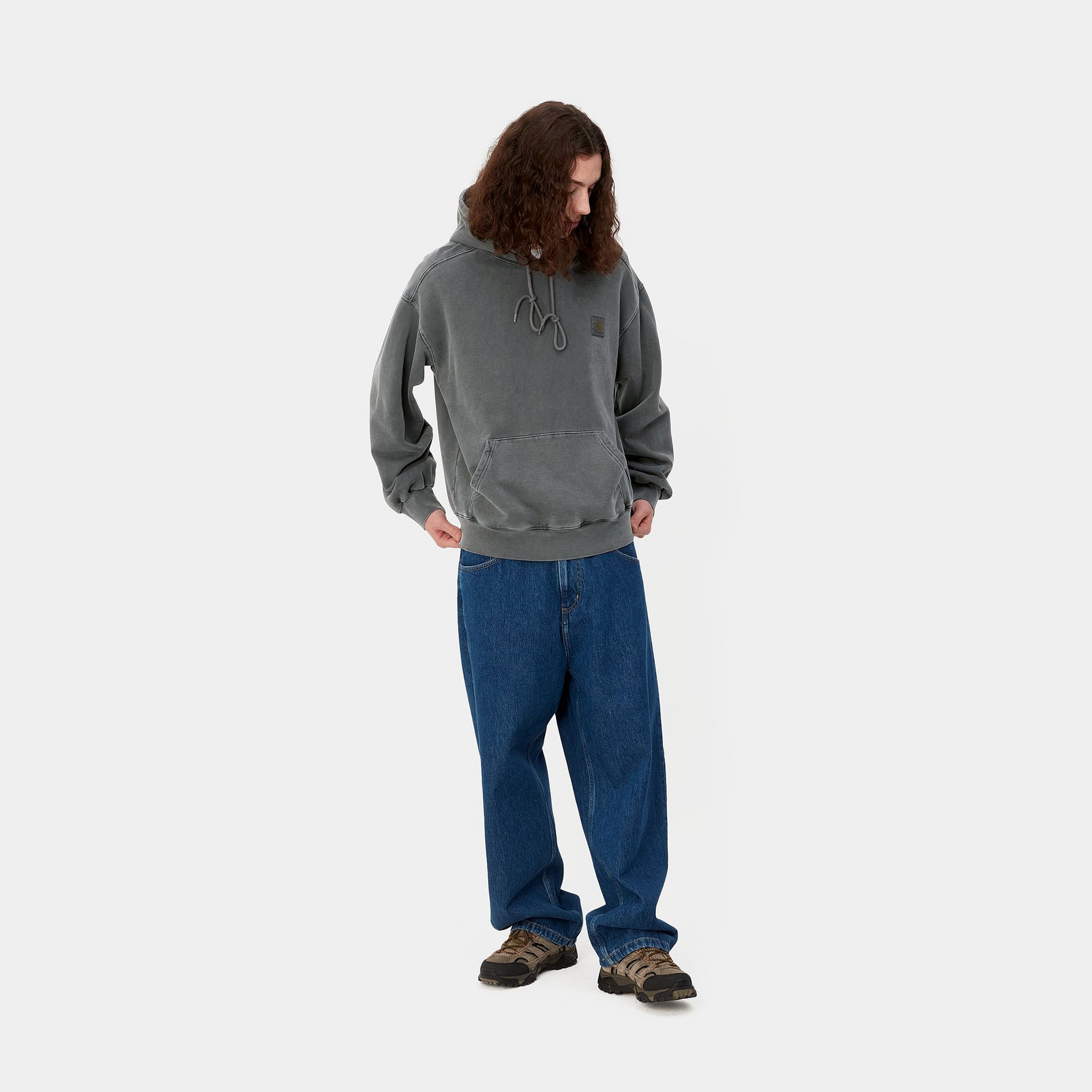 CARHARTT WIP HOODED VISTA SWEATSHIRT (Vulcan garment dyed) I029523