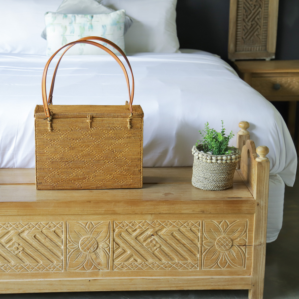 道具箱バッグLL (NAB512) Rosily(ロージリー) バリ島 アタかごバッグ