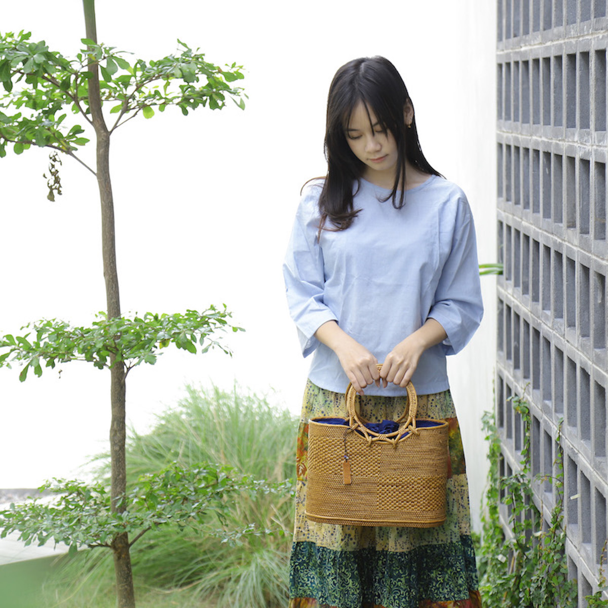 サライバッグ Lサイズ (NAB530) Rosily(ロージリー) バリ島 アタかご