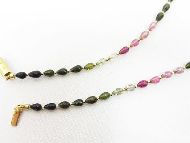 Ambrose アンブローズ トルマリン ネックレス レディース K18 刻印あり