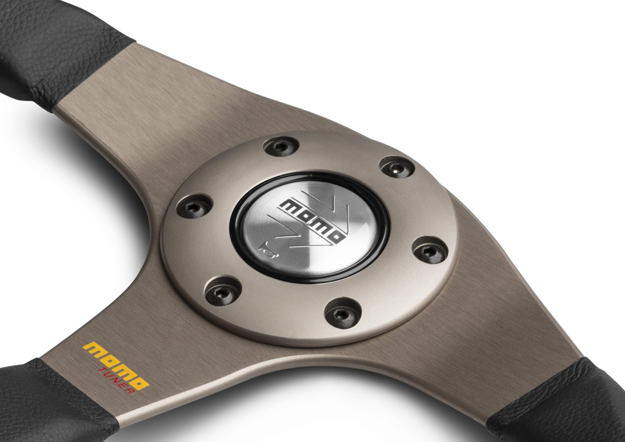 MOMO Tuner Silver 350mm Steering Wheel - Revspeed Automotive