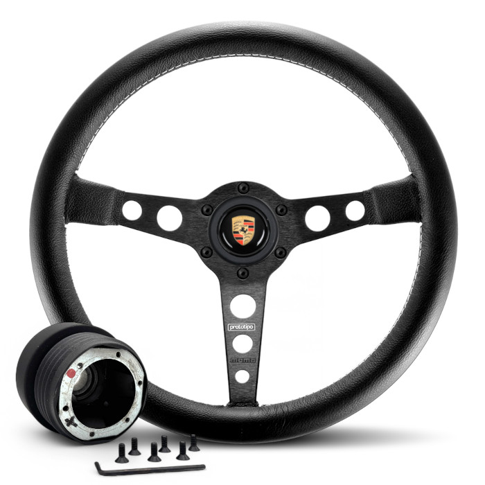 PORSCHE 916 - MOMO Prototipo Steering Wheel 350mm – Black Leather