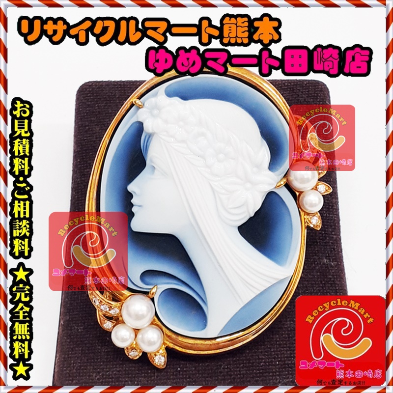 MIKIMOTO (ミキモト) エルヴィン・ポーリー カメオ K18 刻印 18金