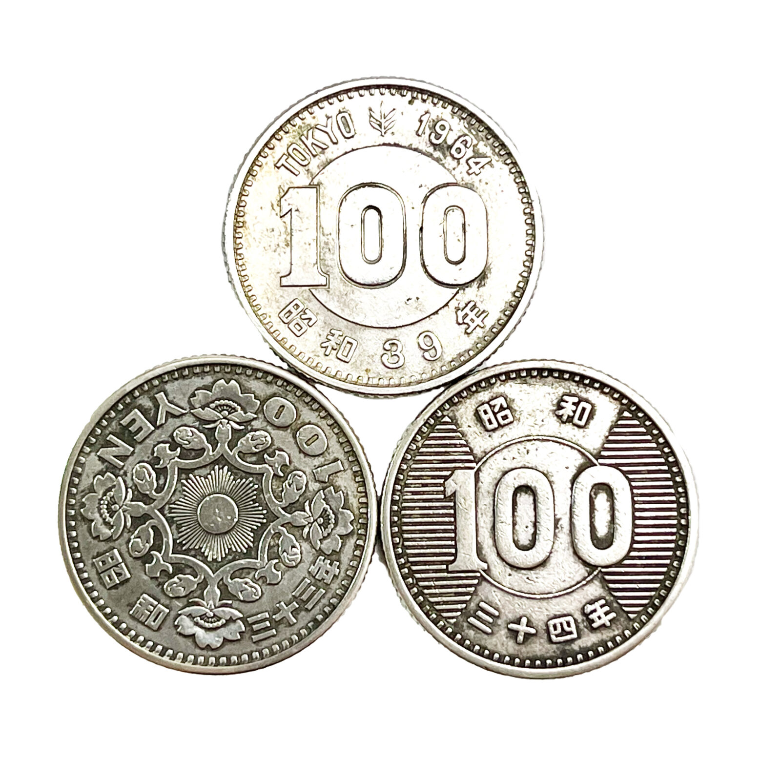 100円銀貨 【東京五輪】【稲穂】【鳳凰】 3種 をお売りいただきました