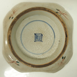 九谷焼 古九谷 菓子皿 時代 古玩 当時物 旧家 蔵出 骨董品】お売り