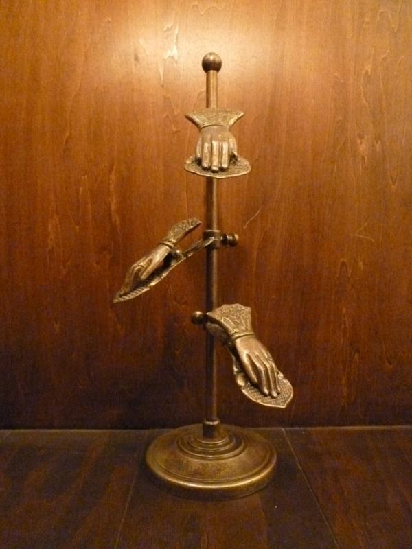 真鍮 古色 ハンドクリップスタンド ディスプレイ什器 LFM 0241