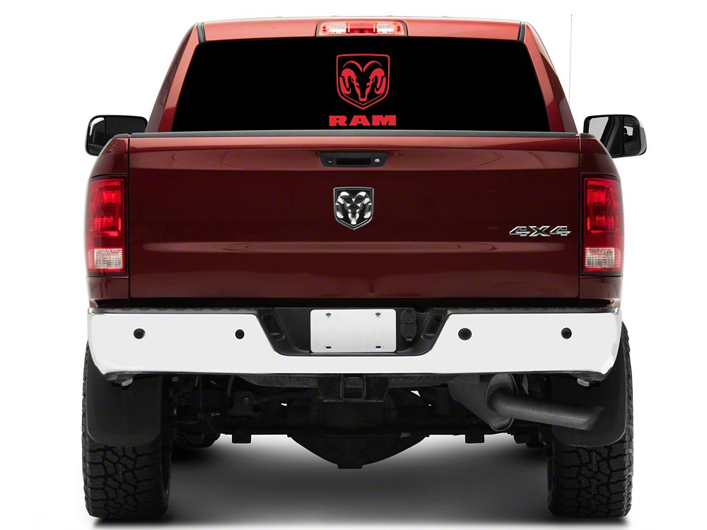 RAM Licensed by RedRock Large RAM Head with Logo; Red (03-18 RAM