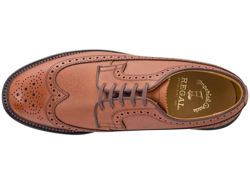 REGAL ウイングチップ 革底 幅広EEE 大きいサイズ（2235NAEB） | 靴の