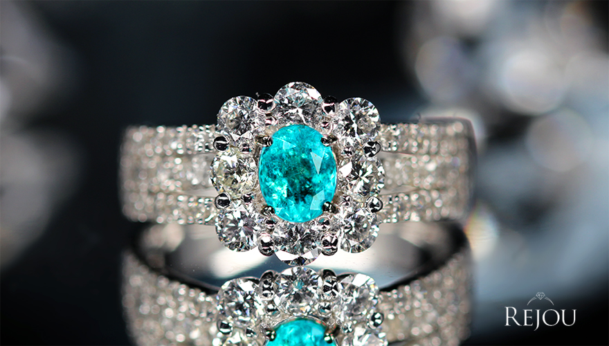 ブラジル産パライバトルマリン 0.47ct ダイヤモンド 約1ct プラチナ