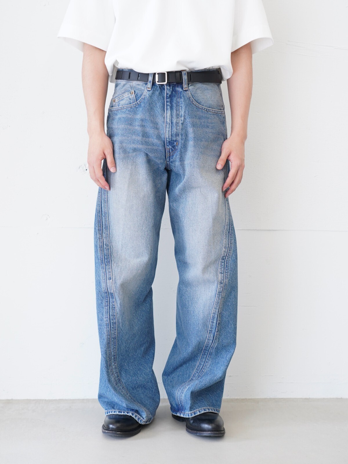 3D TWISTED WIDE LEG JEANS - NVRFRGT MENS｜Official Online Shop