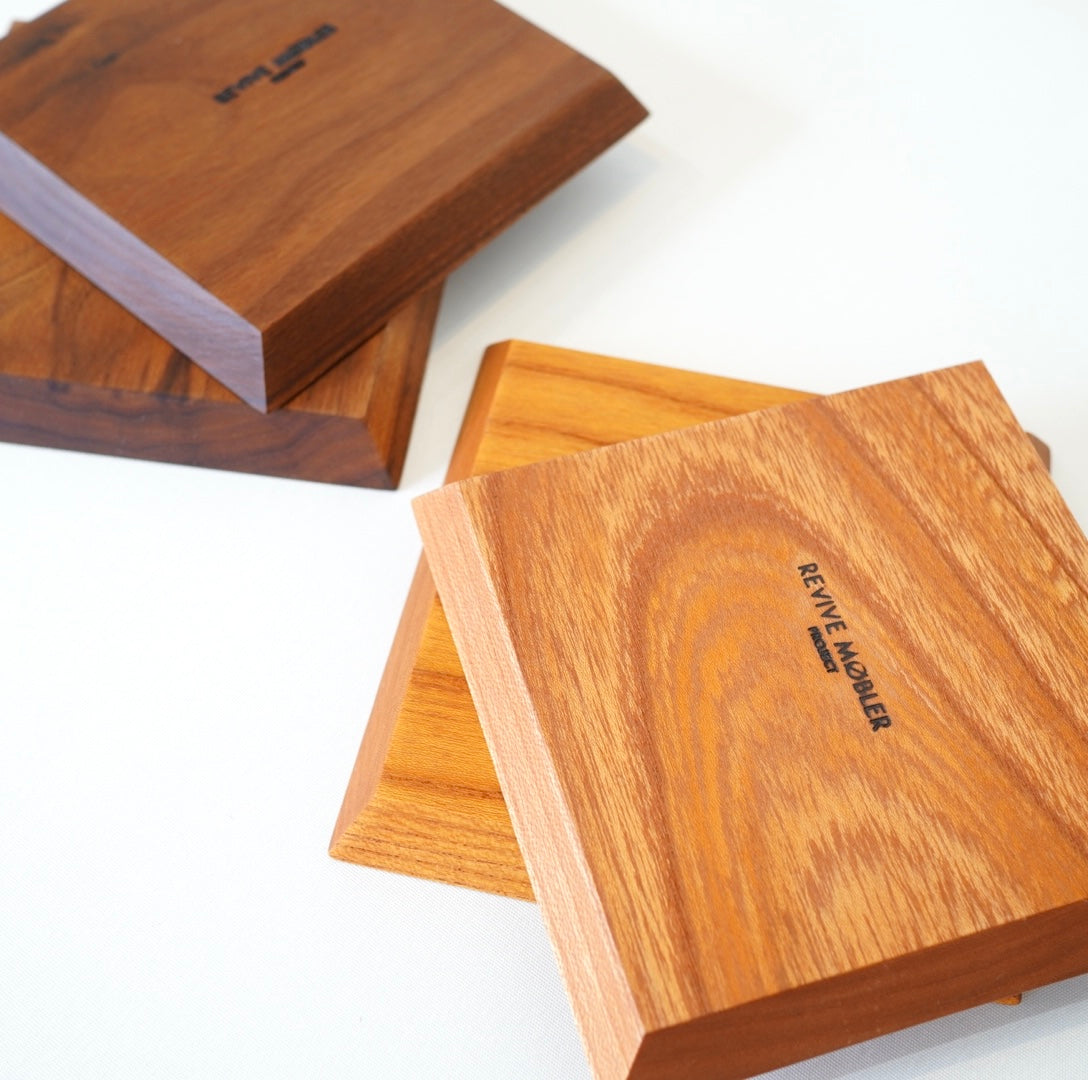 不要になった家具の木材から作った 折敷 【S 2枚セット】お盆 トレイ