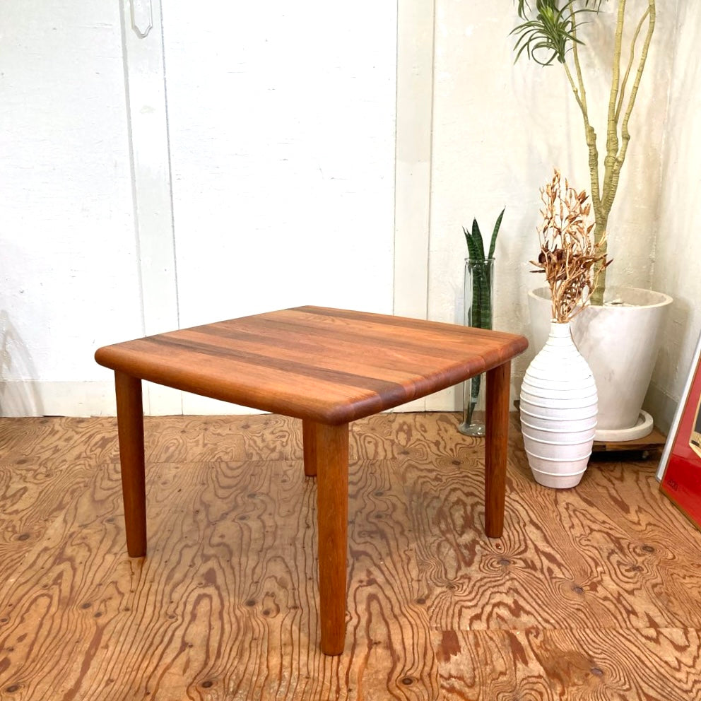 デンマーク製 チーク無垢材 サイドテーブル 北欧 ヴィンテージ 中古