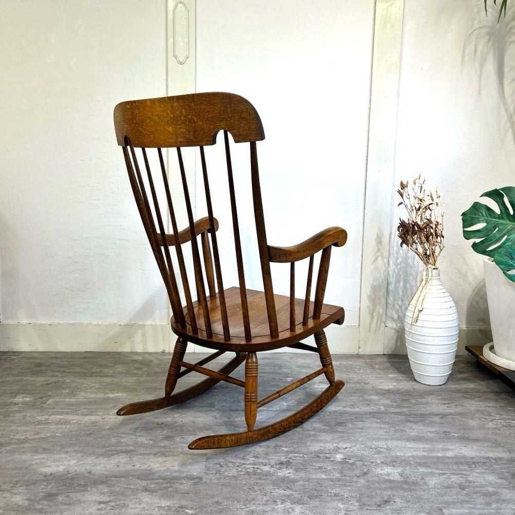 飛騨産業 / HIDA 穂高 ロッキングチェア キツツキマーク 中古 揺れ椅子