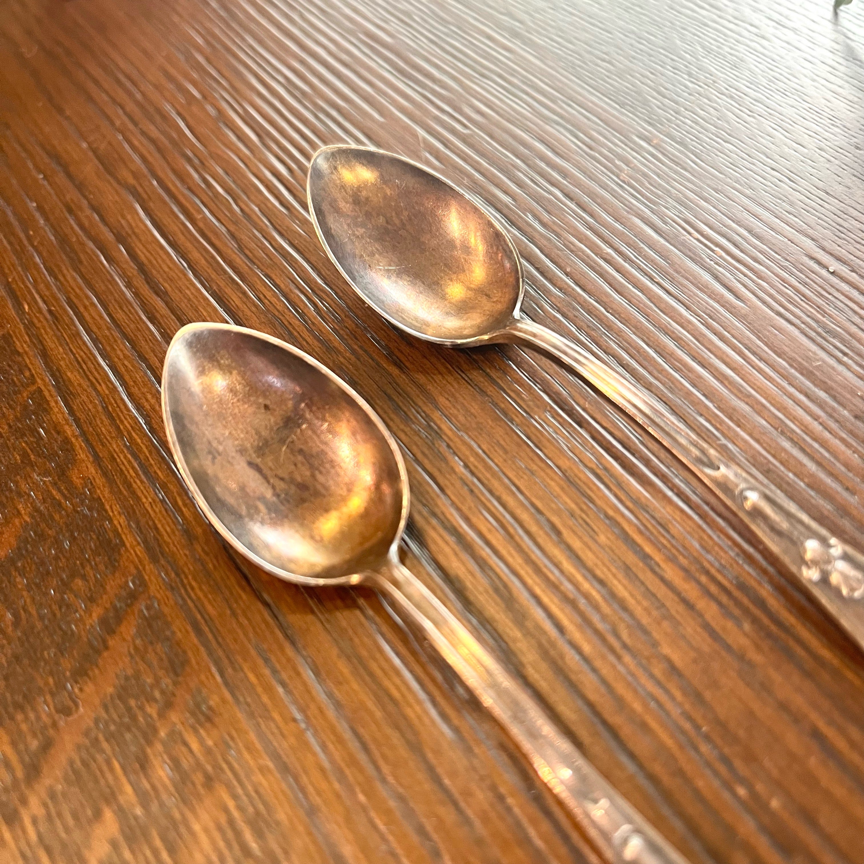 アンティーク ティースプーン 2本セット 中古