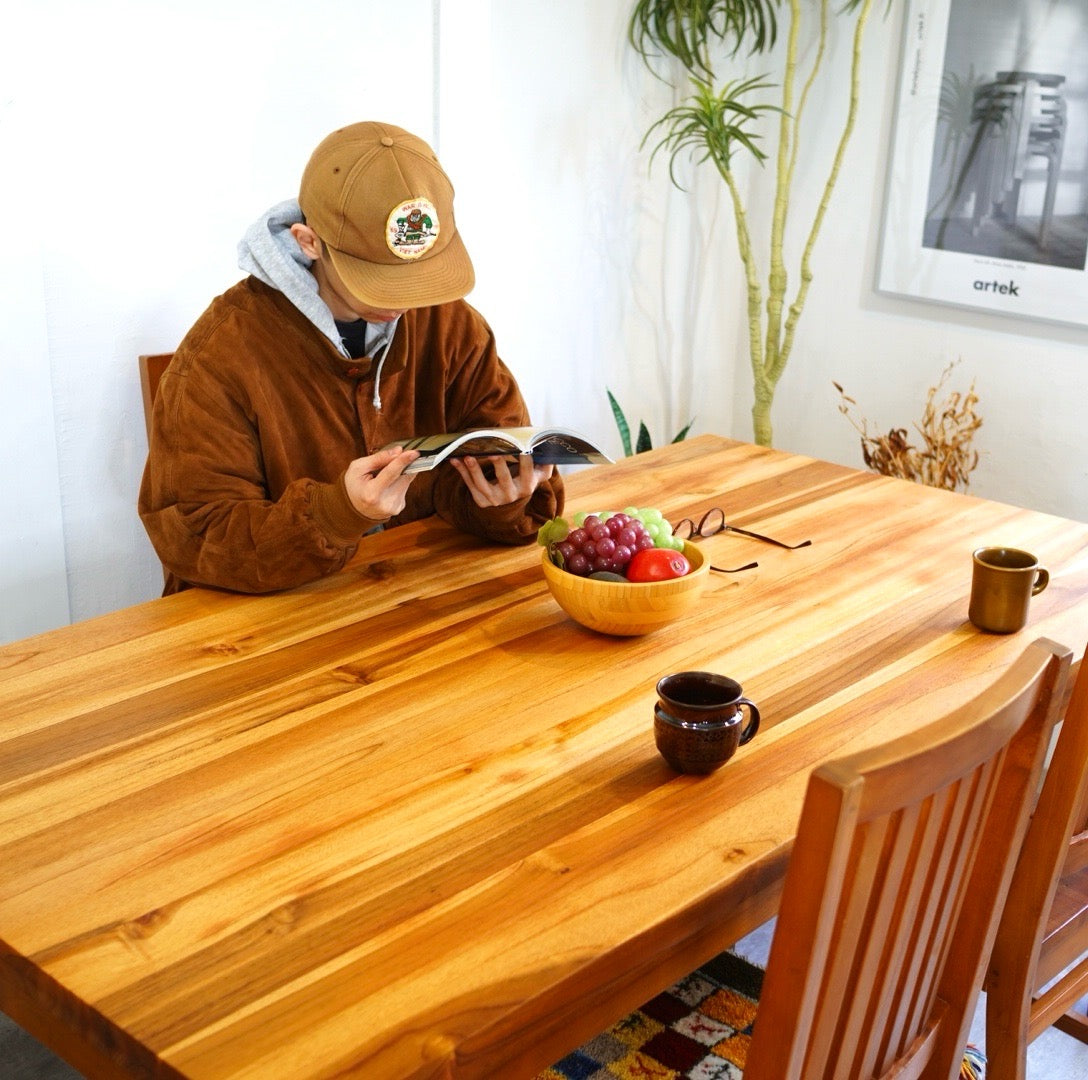 スキャンティーク / SCANTEAK ダイニングテーブル チーク 4人掛け 中古