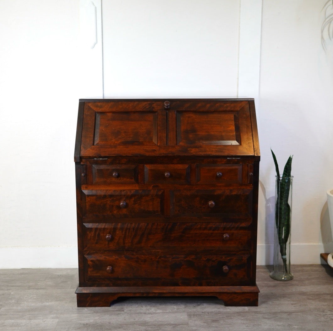 松本民芸家具 T型ライティングビューロー 文机 中古 本棚 古民家