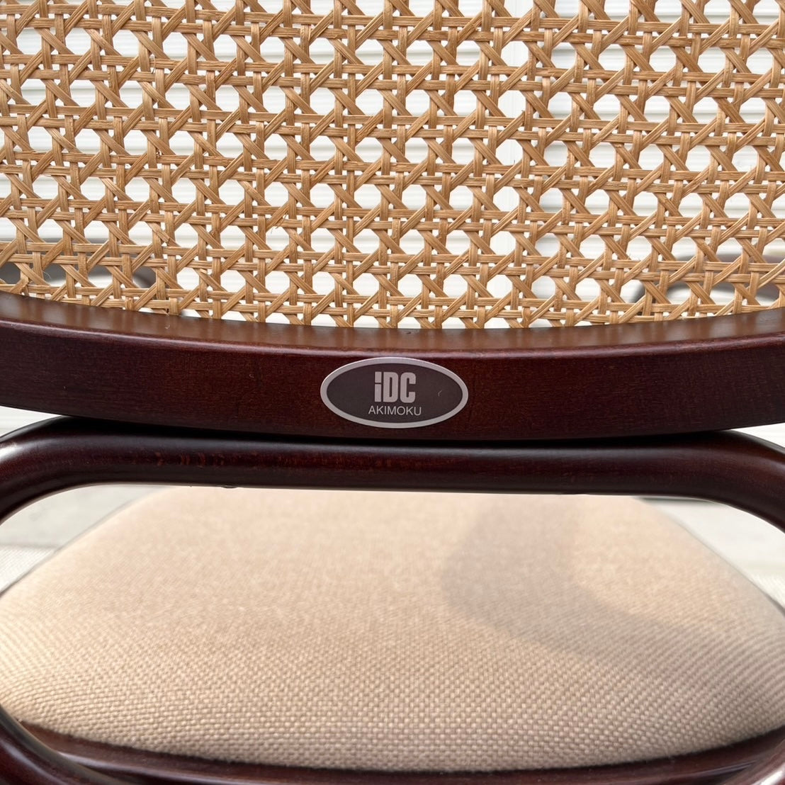 秋田木工 ベントウッド ロッキングチェア 曲木 籐編み 安寧椅子 中古