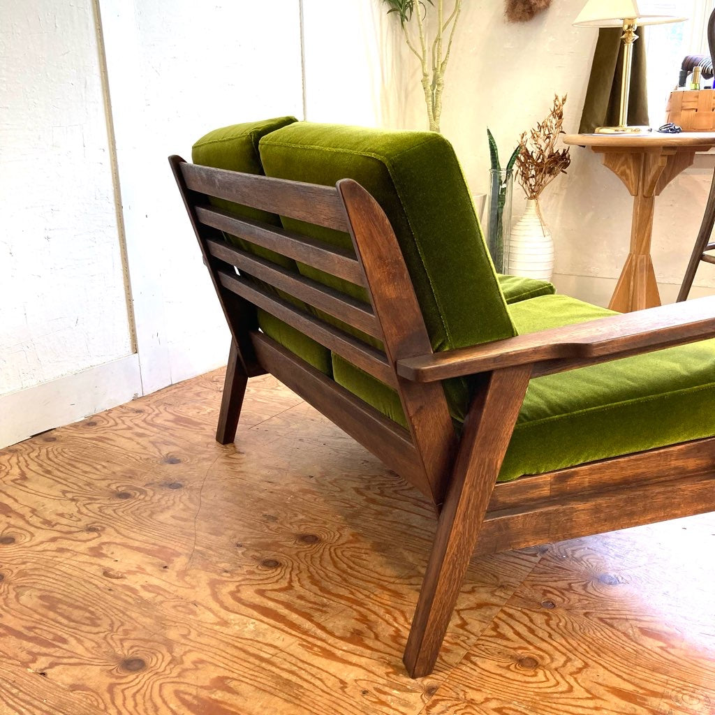 吉桂 ウイスキーオークシリーズ 2人掛けソファ クッション モケット