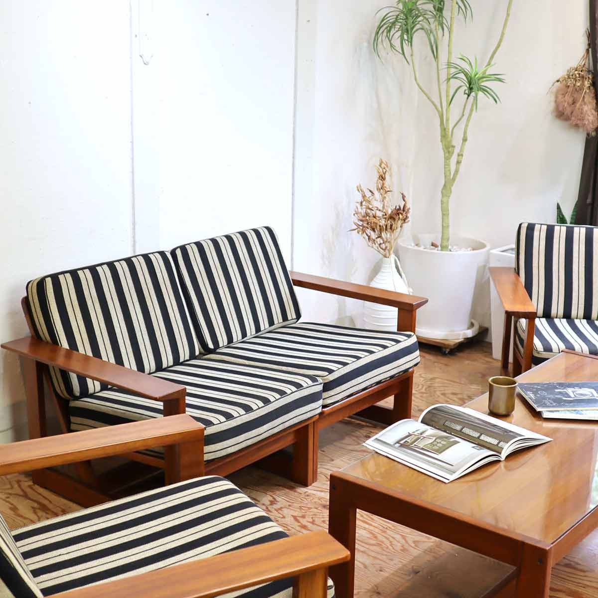 コスガ / KOSUGA セパレート 2人掛け アームソファ チーク材