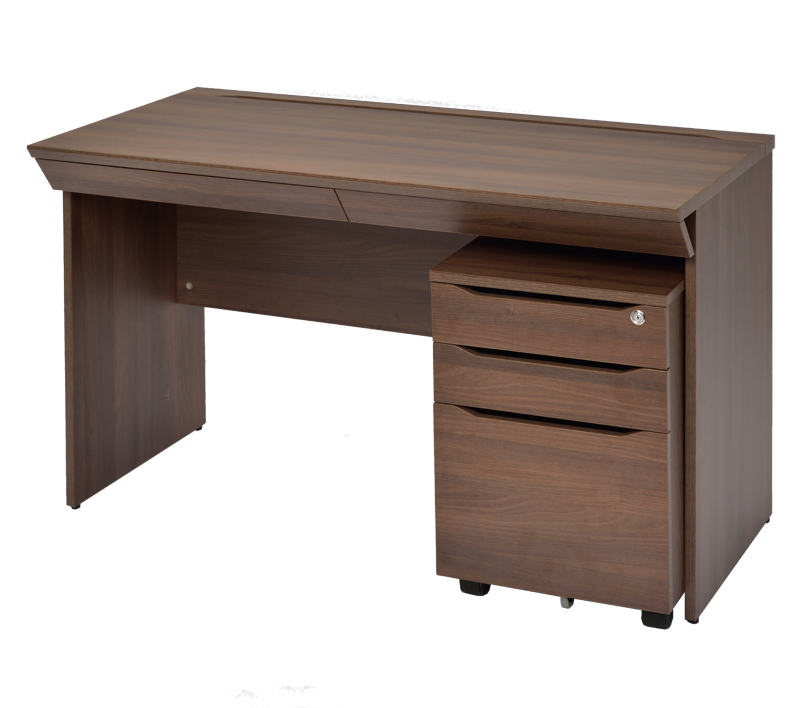 完売】[ユピタシリーズ] RF木製デスク3段キャビネット ダーク RFWD-CA