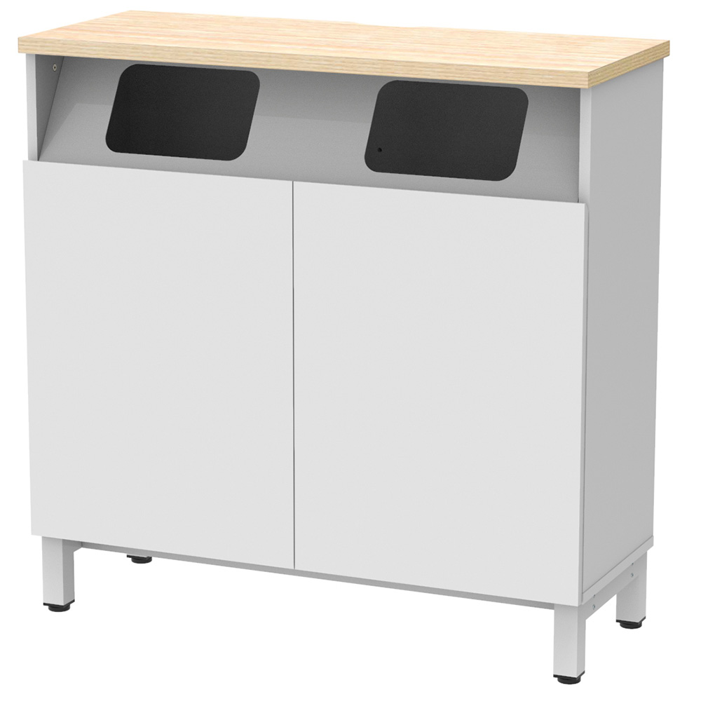 収納カウンター ダストボックスタイプ W1000×D400 ホワイトRFDBC