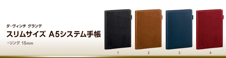 ダ・ヴィンチ グランデ システム手帳：Davinci GRANDE Olive leather