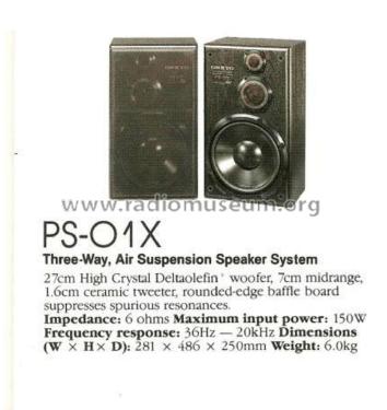 3-Way Speaker System PS-01X Speaker-P Onkyo, Osaka Denki