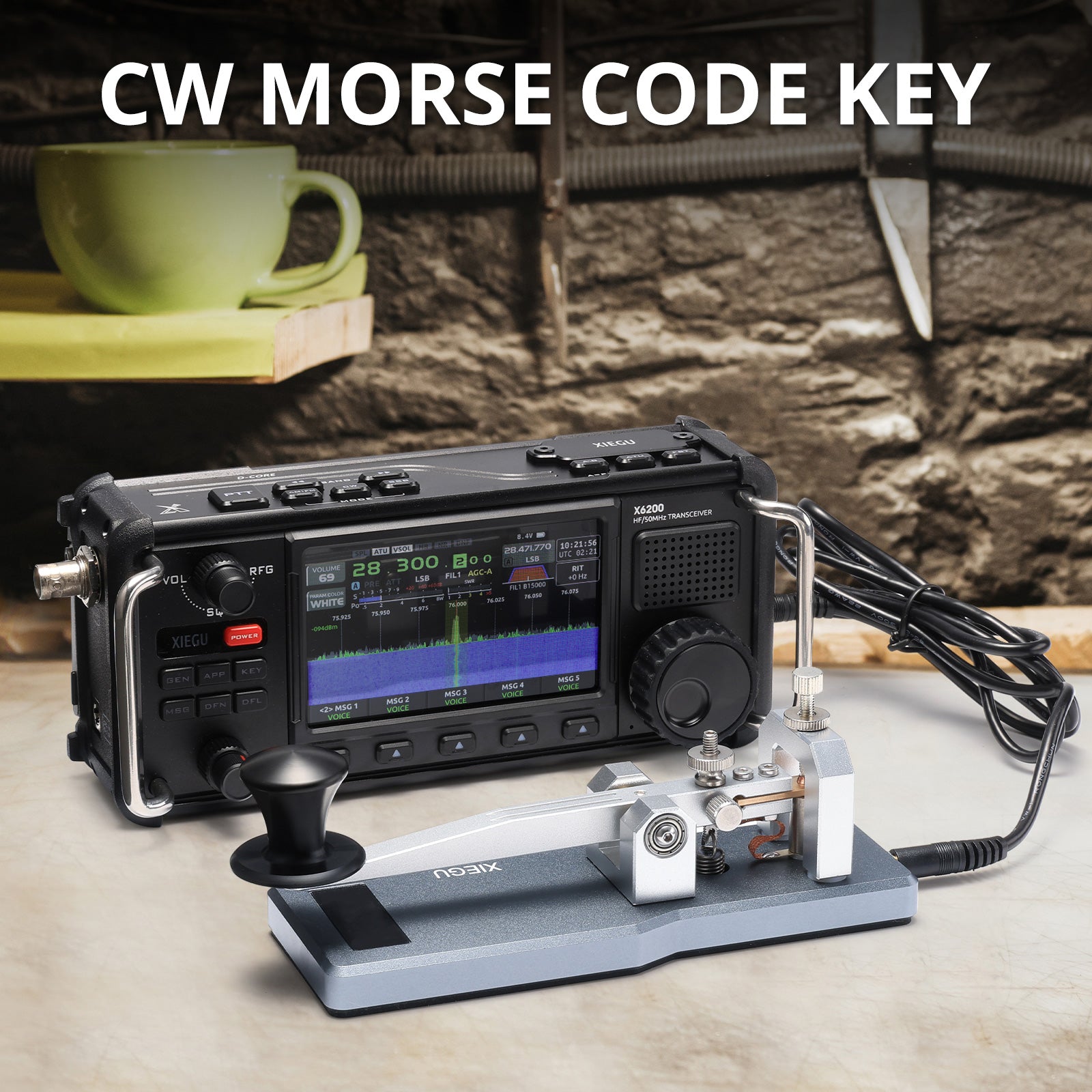 Xiegu VK-5 Mini CW Straight Key | Morse Code Key | 3.5mm Jack