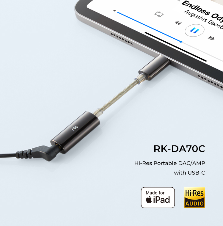 RK-DA70C ハイレゾ対応 USB-C接続 小型ポータブル DACアンプ RK-DA70CK