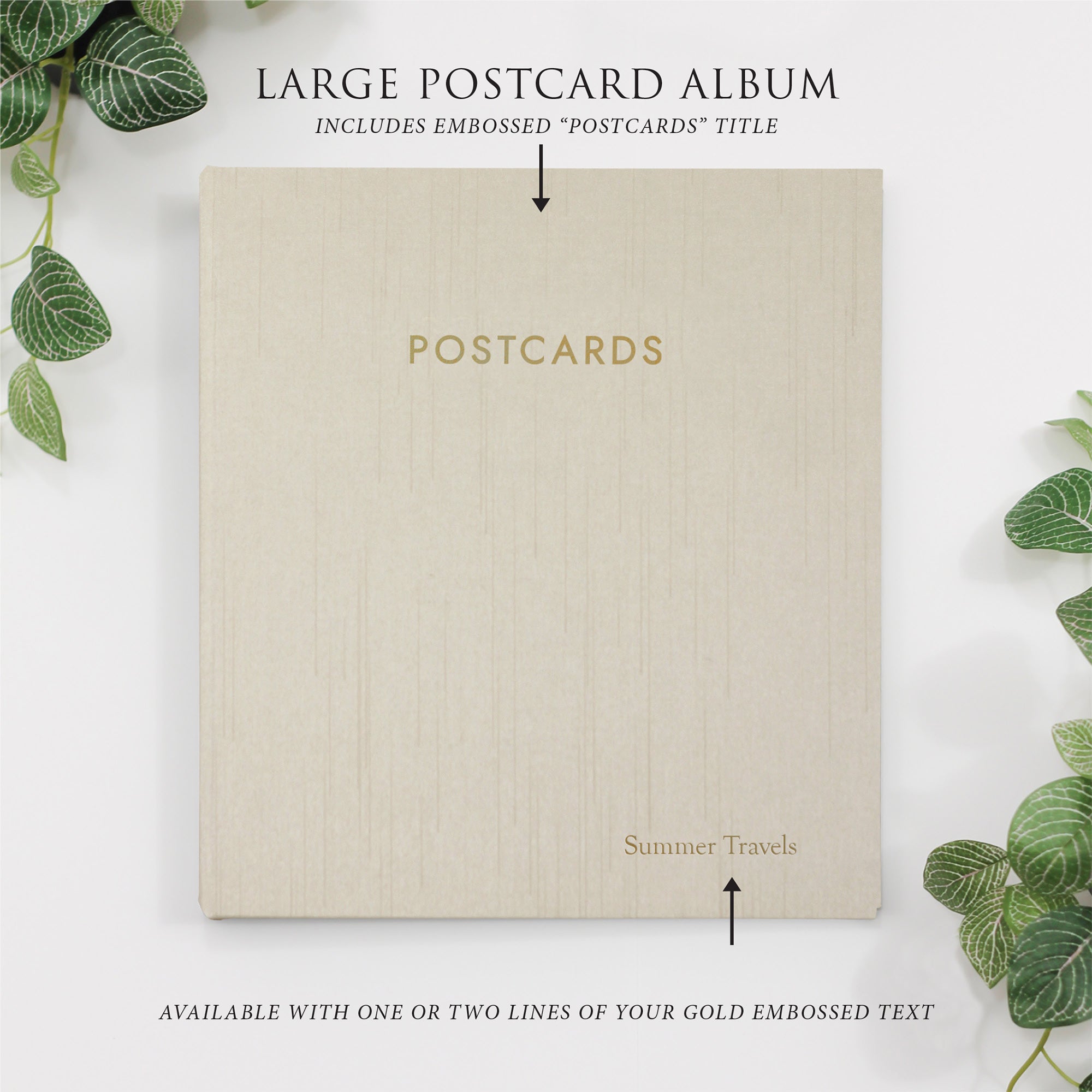 Large Postcard Album | Cover: Ivory Silk | Available Personalized