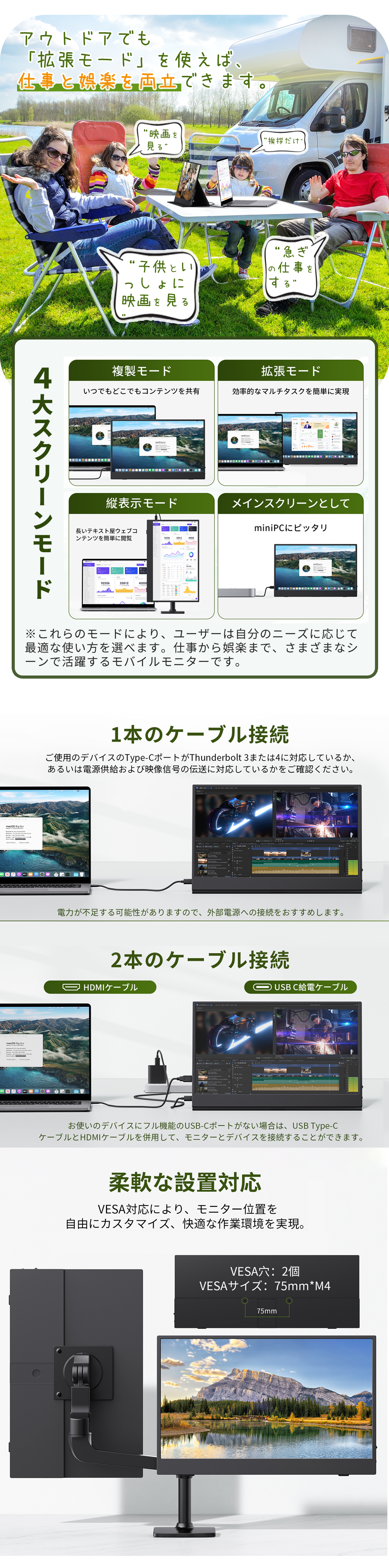 楽天市場】モバイルモニター 13.3インチ 4K モバイルディスプレイ
