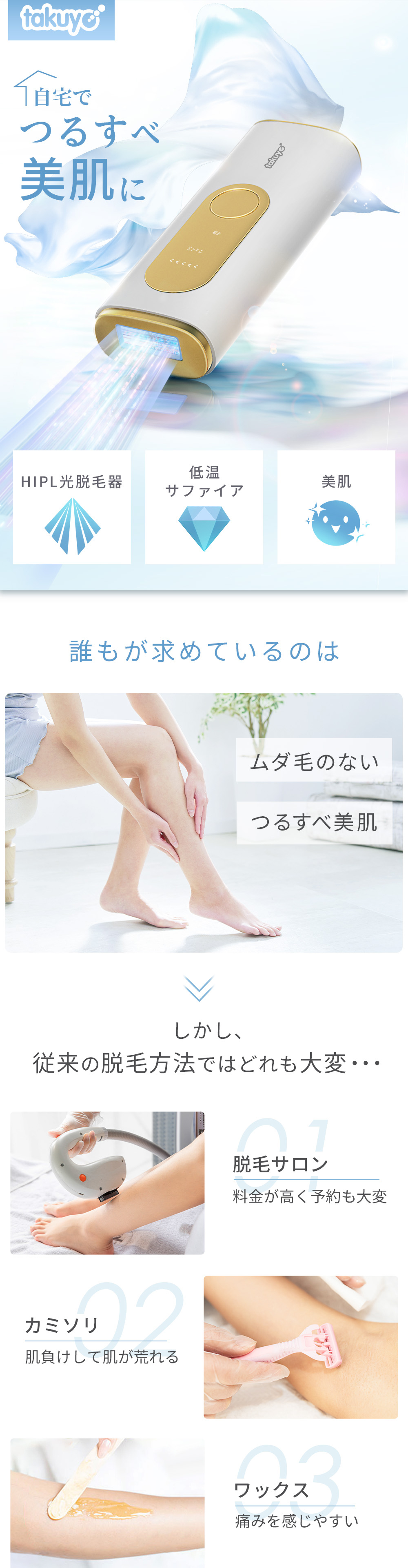 楽天市場】脱毛器 家庭用脱毛器 HIPL 痛くない 光脱毛器 光美容器