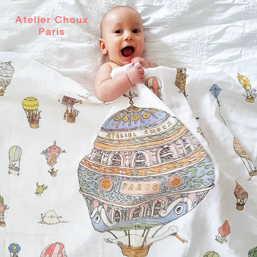 『Atelier Choux』ホットエアバルーン お くるみ ホットエア・バルーン] オーガニックコットン・おくるみ毛布
