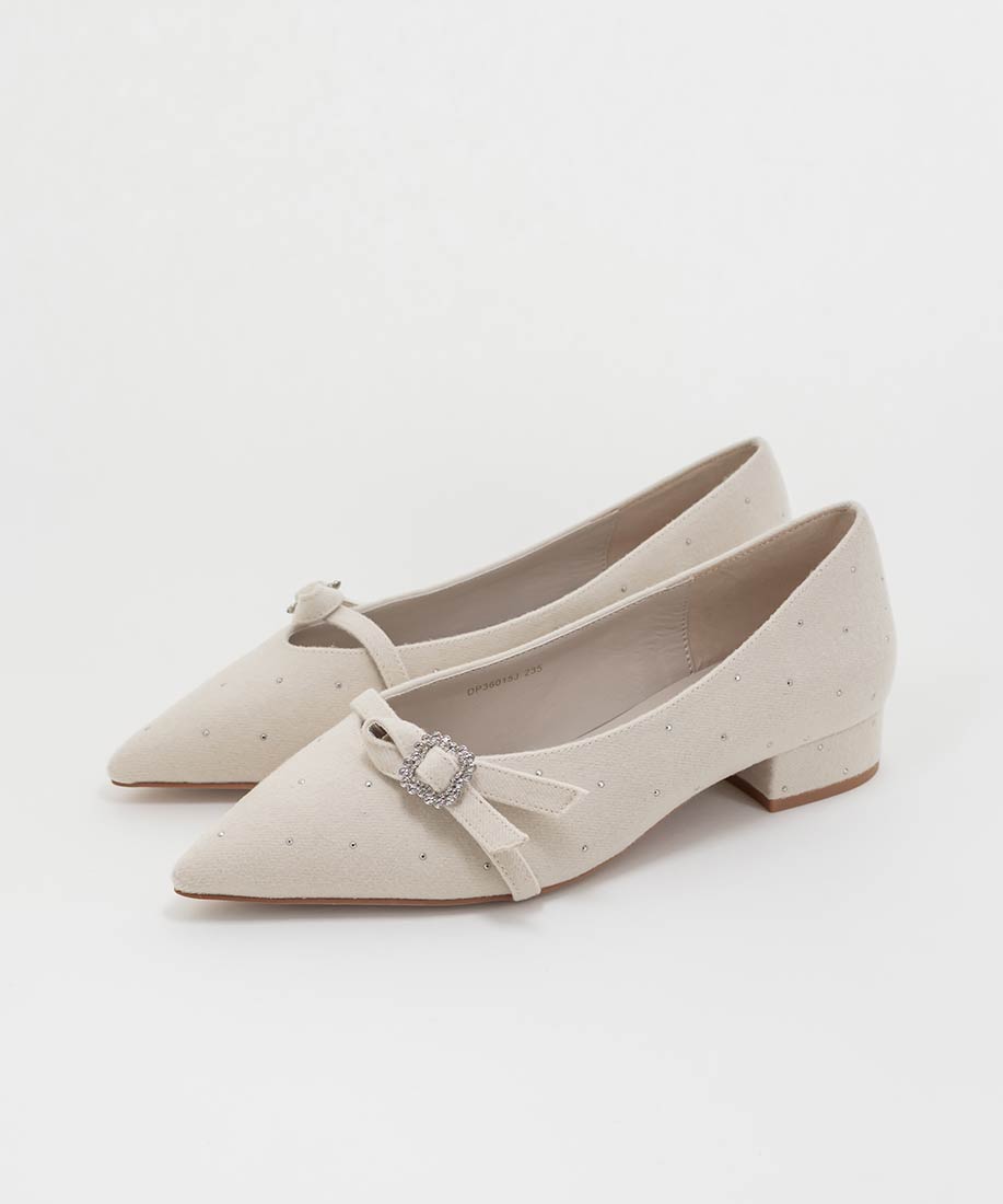 SALE】3E幅広 ビジューパーツフラットパンプスRANDA公式サイト