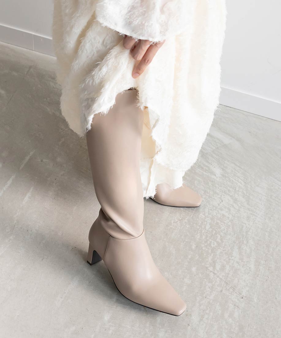 SALE】晴雨兼用 プレートヒールベーシックロングブーツRANDA公式サイト