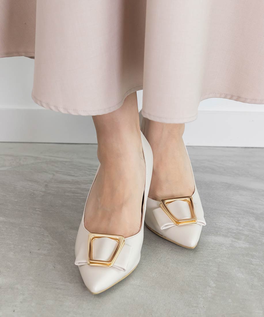 スクエアゴールドパーツパンプスRANDA公式サイト