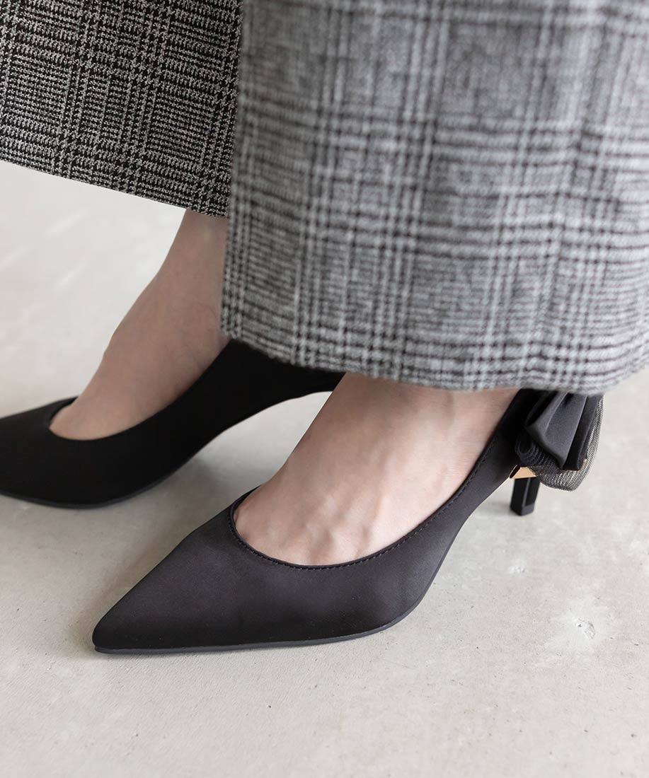 SALE】ビッグリボンサテンパンプスRANDA公式サイト